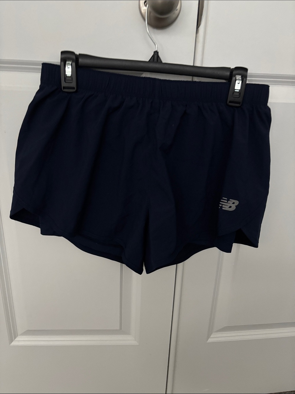 New Balance Women's Navy Athletic Shorts with Reflective Logo
